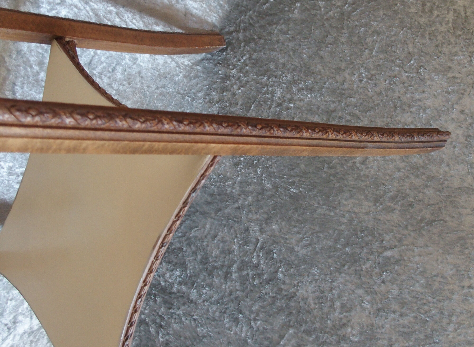 Carved wooden side table