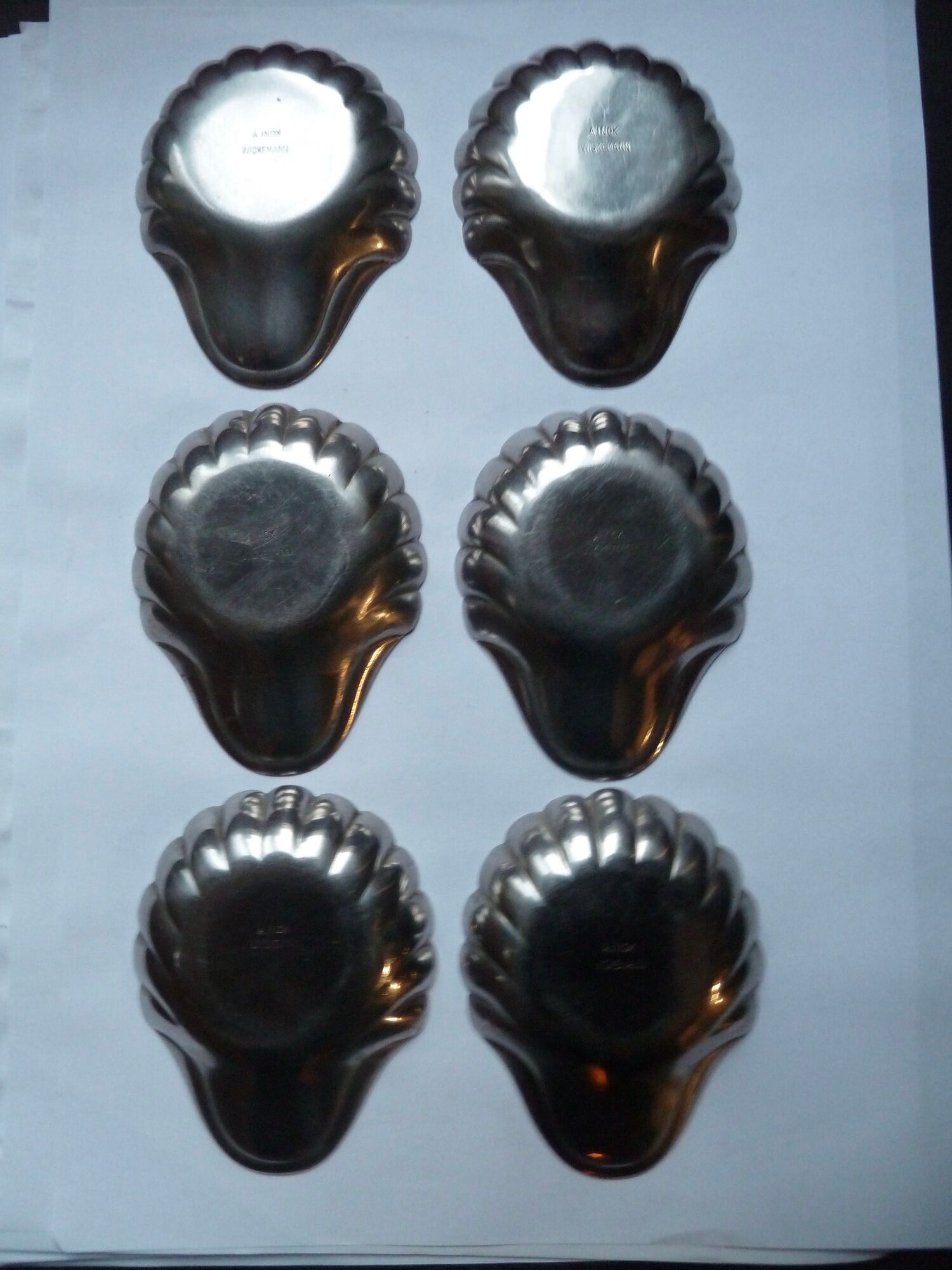 Lot 6 trinket bowls Air France Wiskemann shell shape