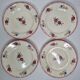 Set of four dessert plates decorated with flower, Maryvonne, 21 cm