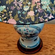 Limoges porcelain lamp Hergey – custom Liberty lampshade