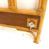 Teak and rattan headboard and footboard, 92 x 64cm, Sweden, 1960