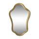 Wood and golden resin mirror