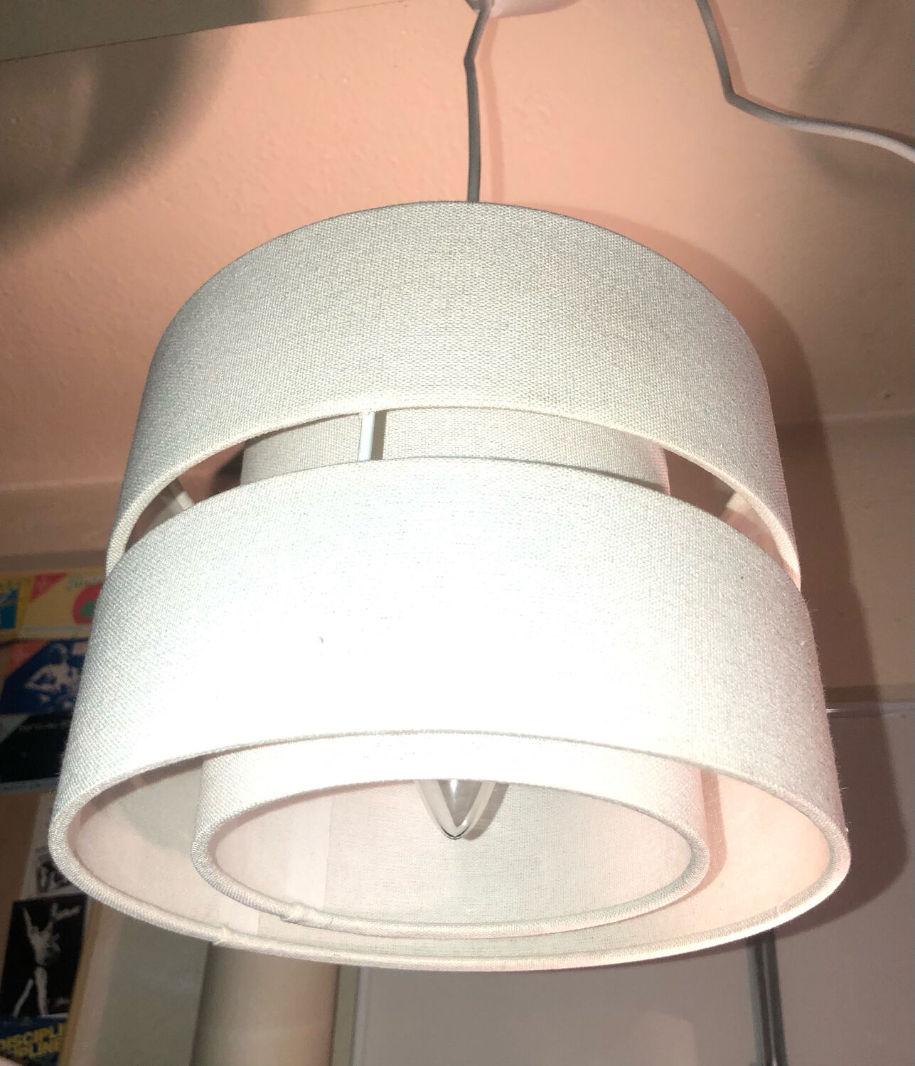 HonoDing Lampadaire Moderne Milieu Du Siècle - Bois Noyer, Abat-jour Tambour, 64in Salon E26 LED