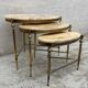 Vintage bronze, brass and onyx nesting table