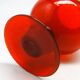 Vase, mid-century modern, red glass, designed by J. Słuczan-Orkusz, Poland, 1970s