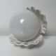 Ceramic lamp shell open white enamel vintage pearl night light