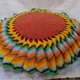 Vintage crochet cushion, 1970