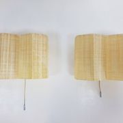 Molecular Double Light Honeycomb Flush Mounts in Fiberglass, 1950s, Set of 2