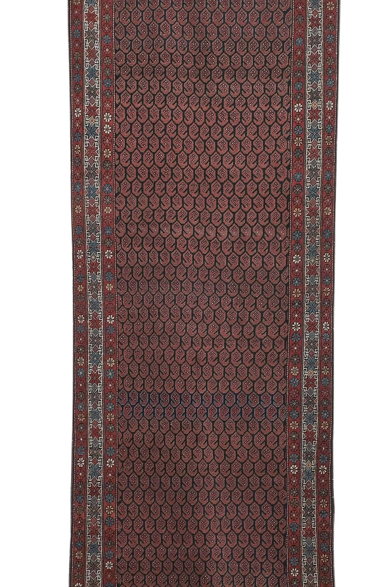 Vintage Turkish hallway rug 117x410 cm