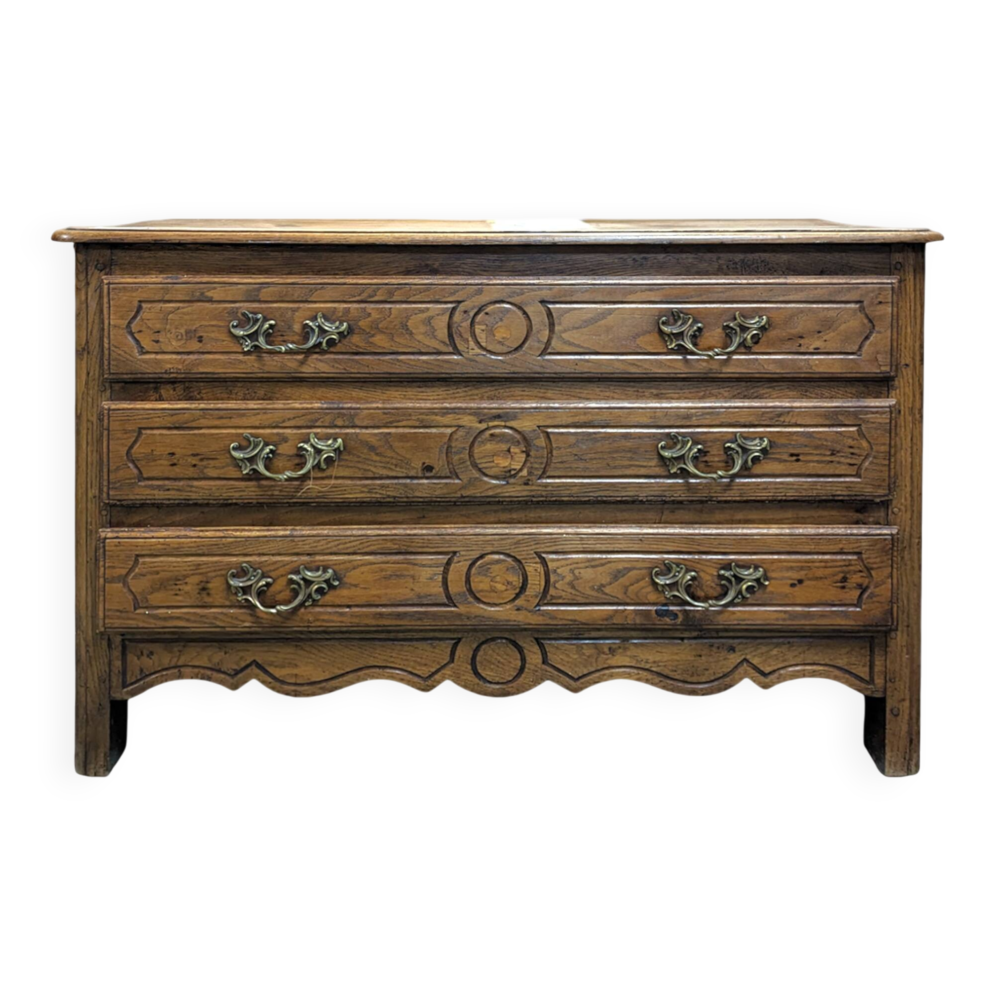 Rustic oak chest of drawers