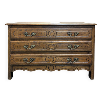 Rustic oak chest of drawers
