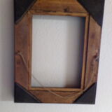 Mirror old black wood frame 46x57