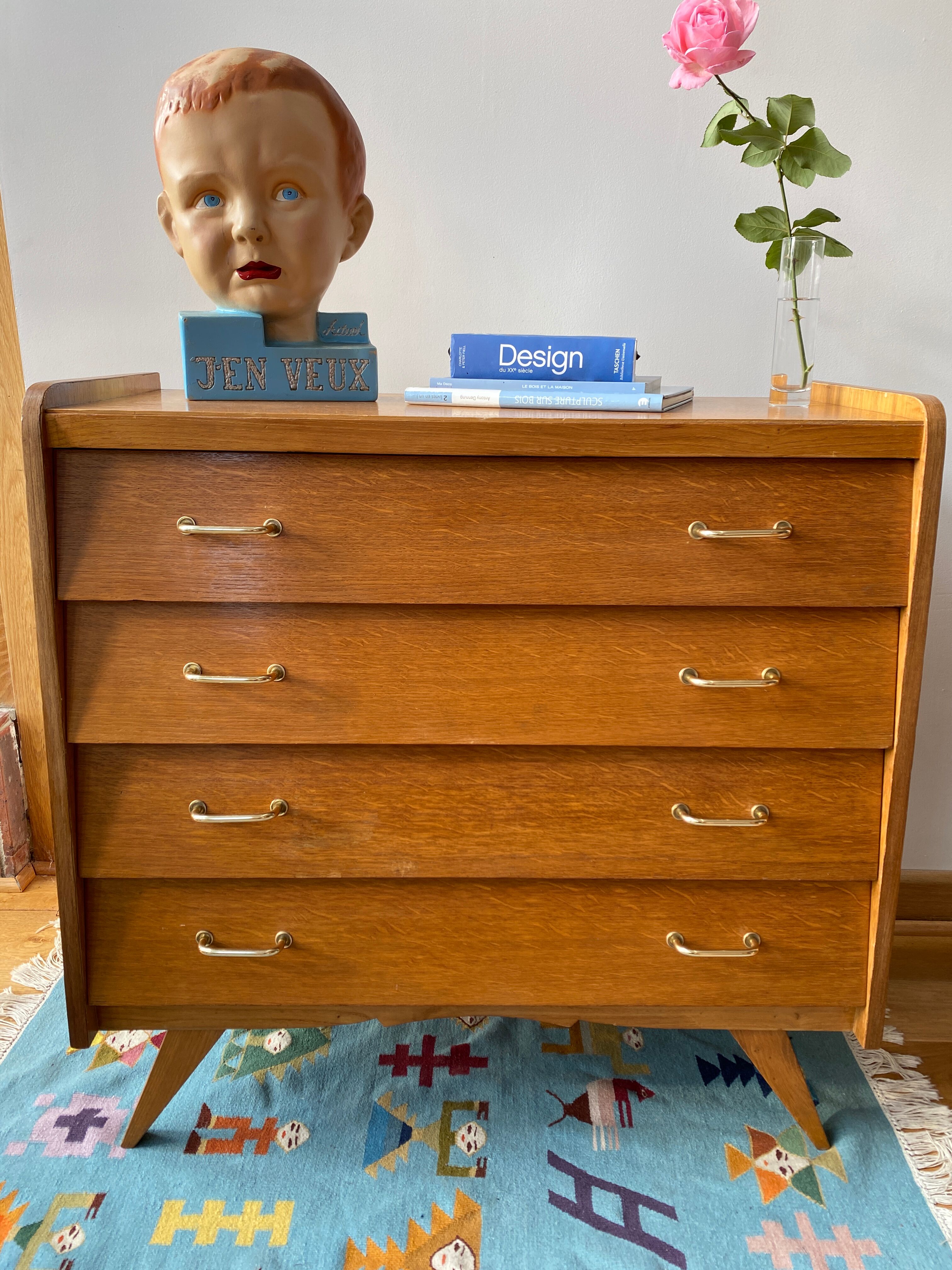 Chest of drawers vintage feet compass