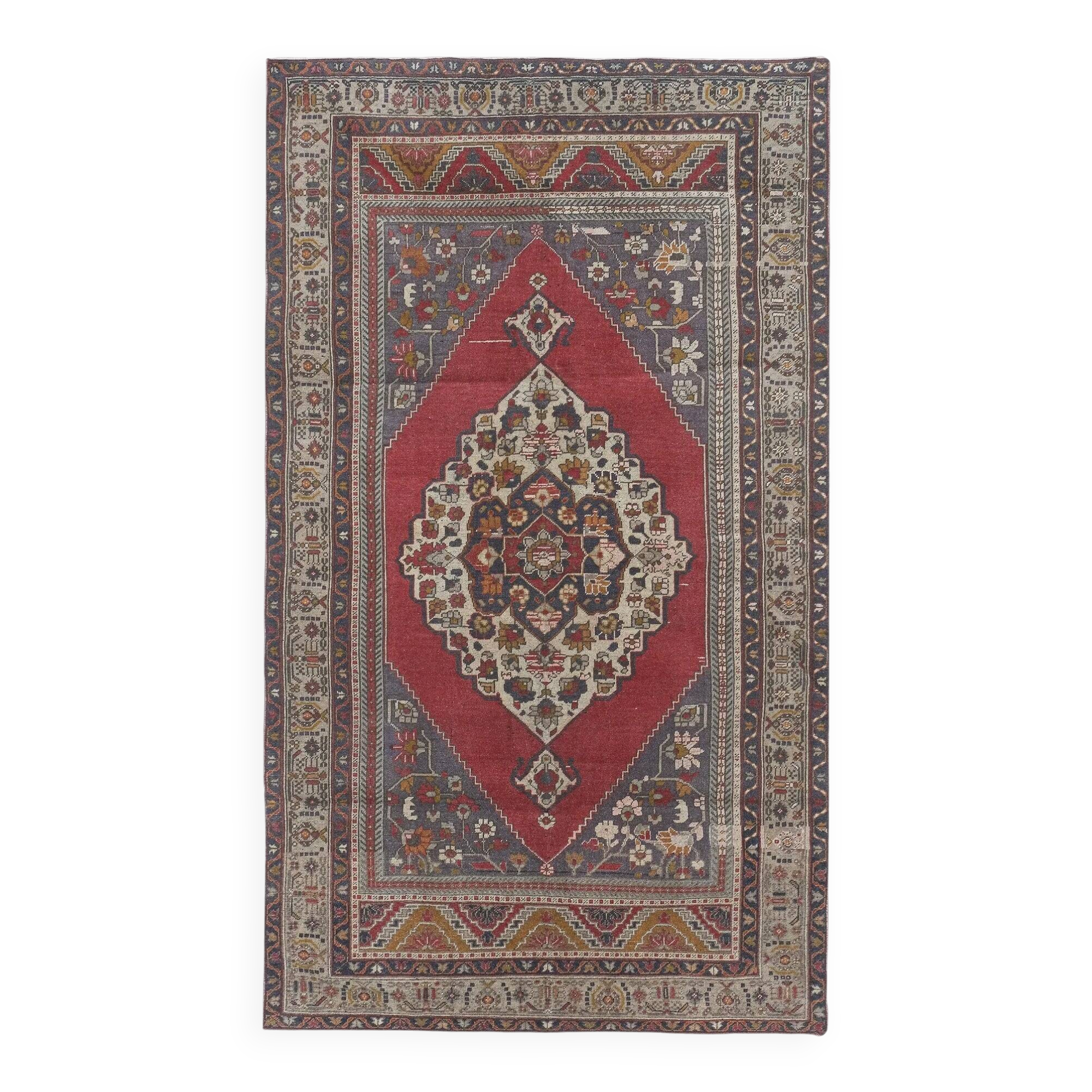 Vintage Turkish handmade rug 176x303 cm