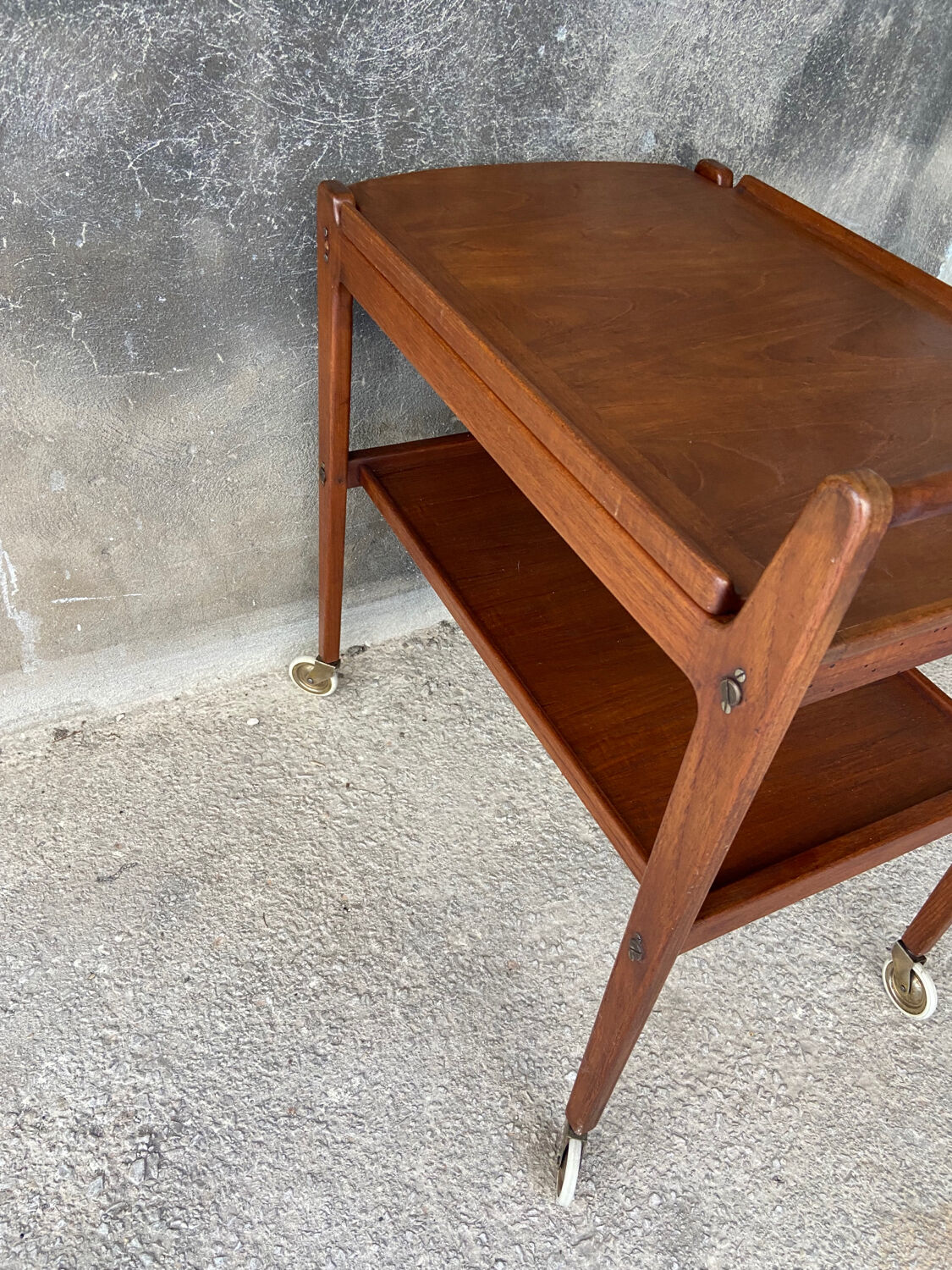 Teak kitchen trolley