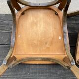 Set of 4 antique bistro chairs