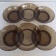 6 hollow smoked glass plates