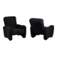 Pair of lounge armchairs, 1970s