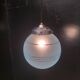 Blue glass ball pendant light
