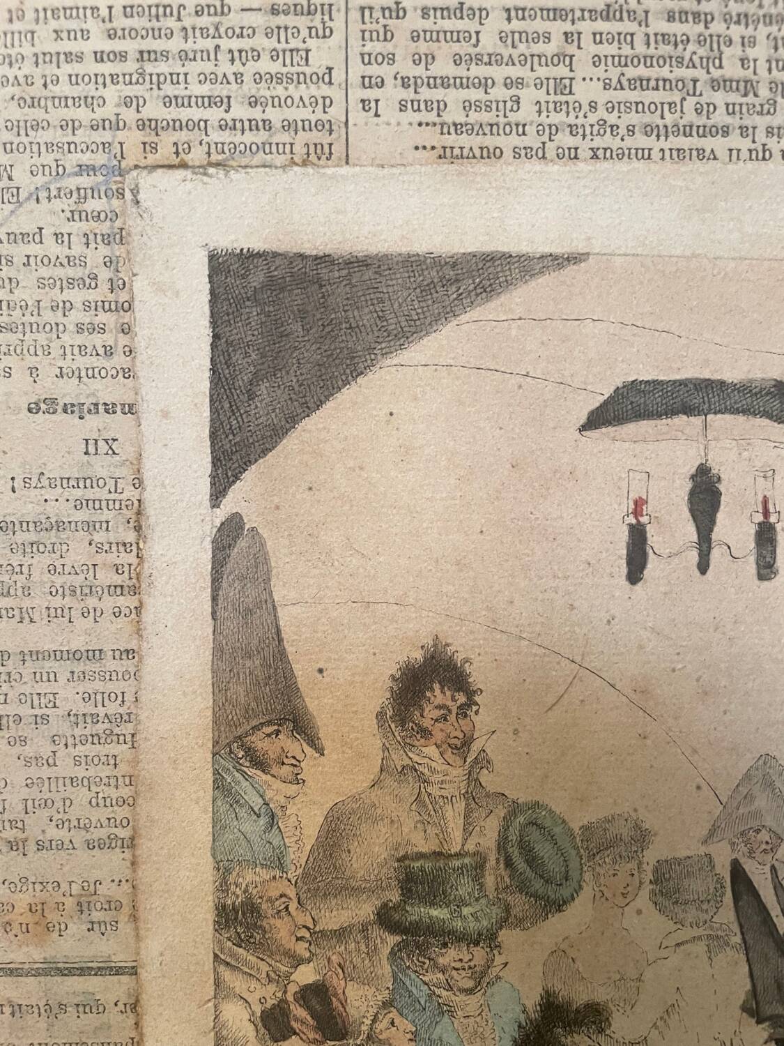 Original painting The Ventriloquist Naudet circa 1803