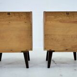 1960s pair of midcentury bedside tables by Mojmir Požár, Czechoslovakia