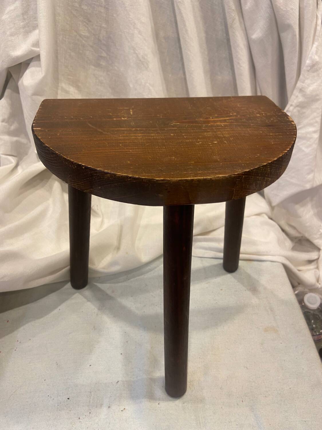 20th century wooden tripod stool