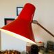 Red architect lamp
