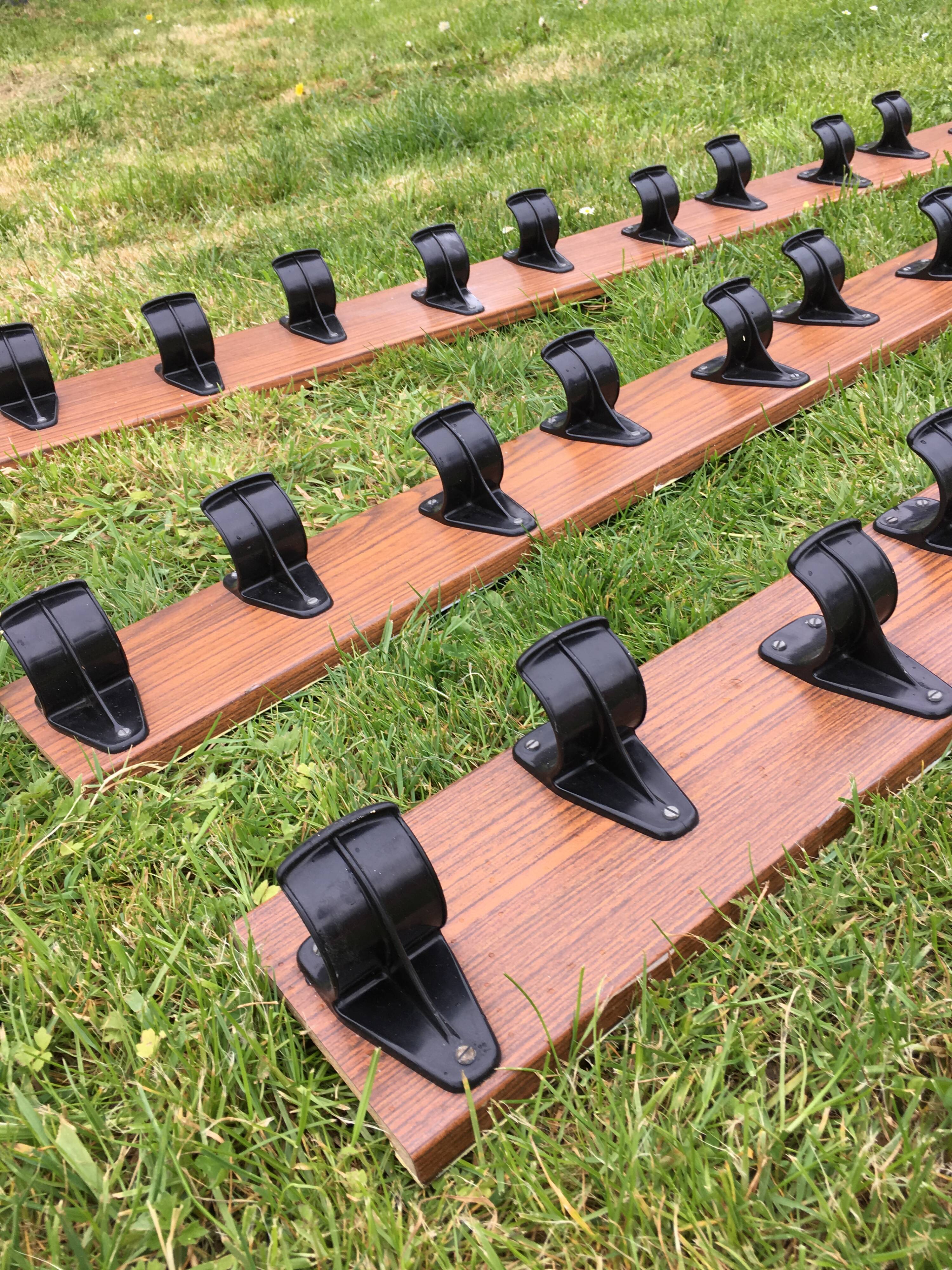 School hooks row of 12