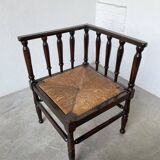Straw chair by the fireside 1900