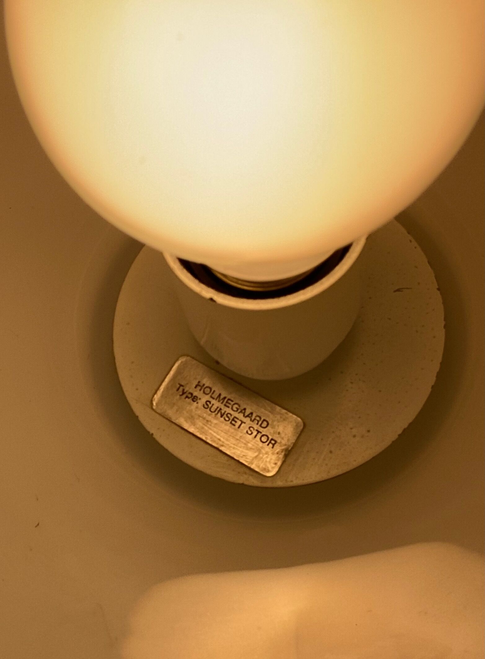 Suspension Holmegaard en verre Sunset par Per Lütken, 1980