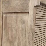Old notary furniture double shutter solid oak raw