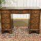 English desk from the 1950s in mahogany with a leather top.