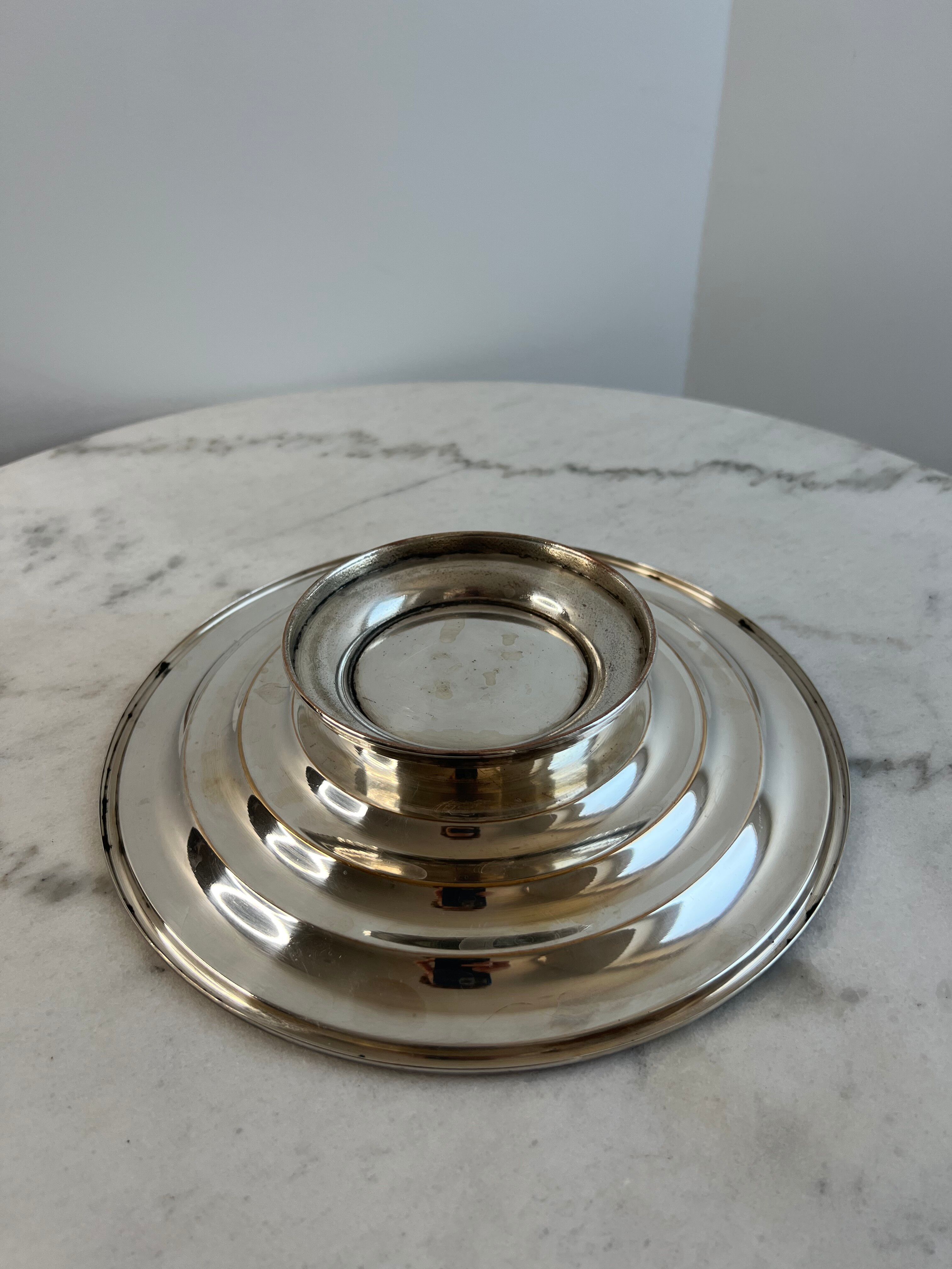 Art Deco silver-plated bowl