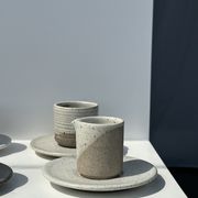 Service de petite vaisselle modulable en céramique indonésienne (6 éléments + coupelles)