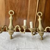 Pair of bronze wall lights