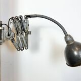 Grey Industrial Scissor Wall Lamp from Elektroinstala, 1960s