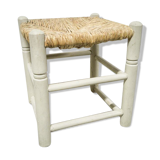 Low stool with mulched seat
