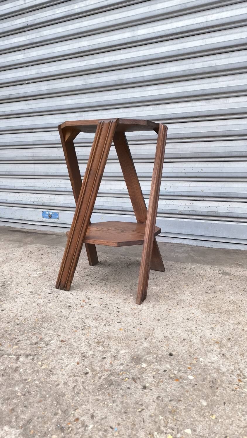 Art Deco oak side table