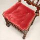 Antique baroque chairs, velvet seat, Italy 20th century.