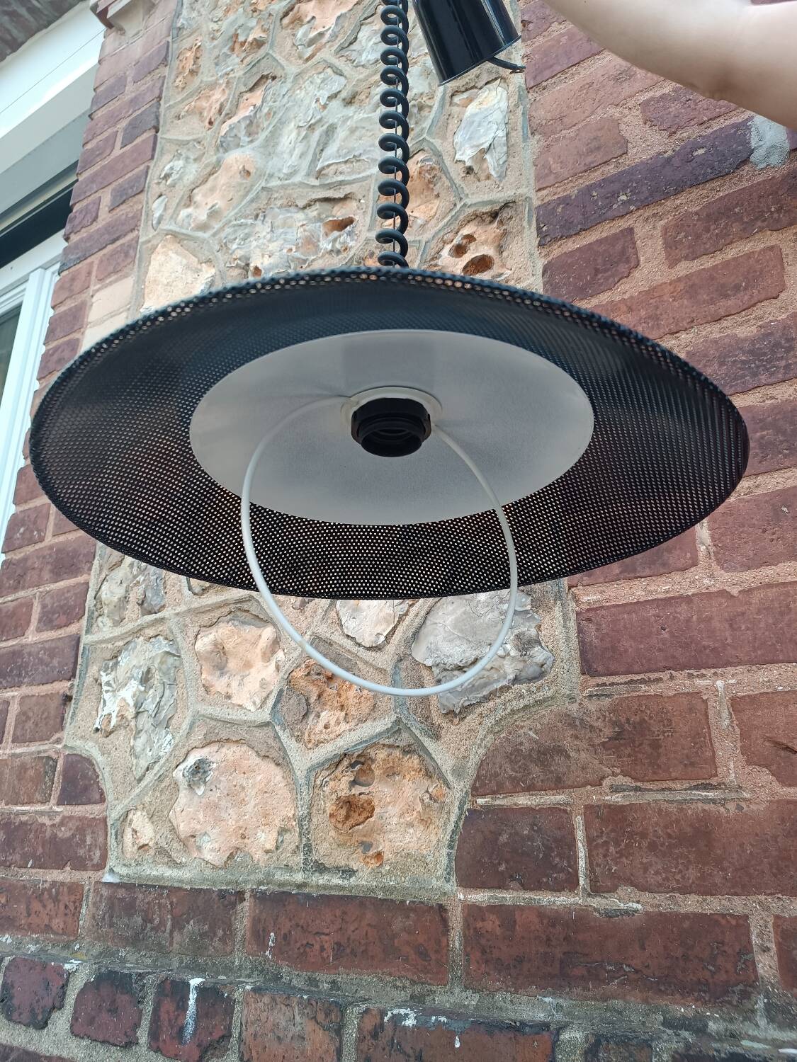 Scandinavian pendant light in perforated sheet metal