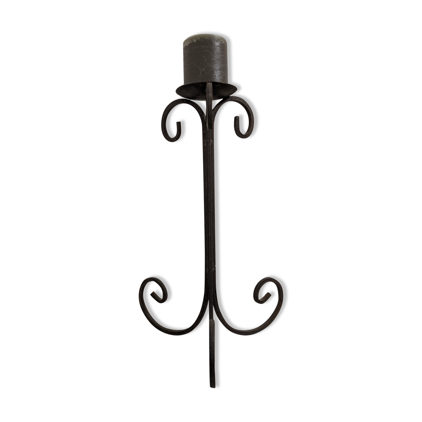 Wrought iron candlestick from the 1960s