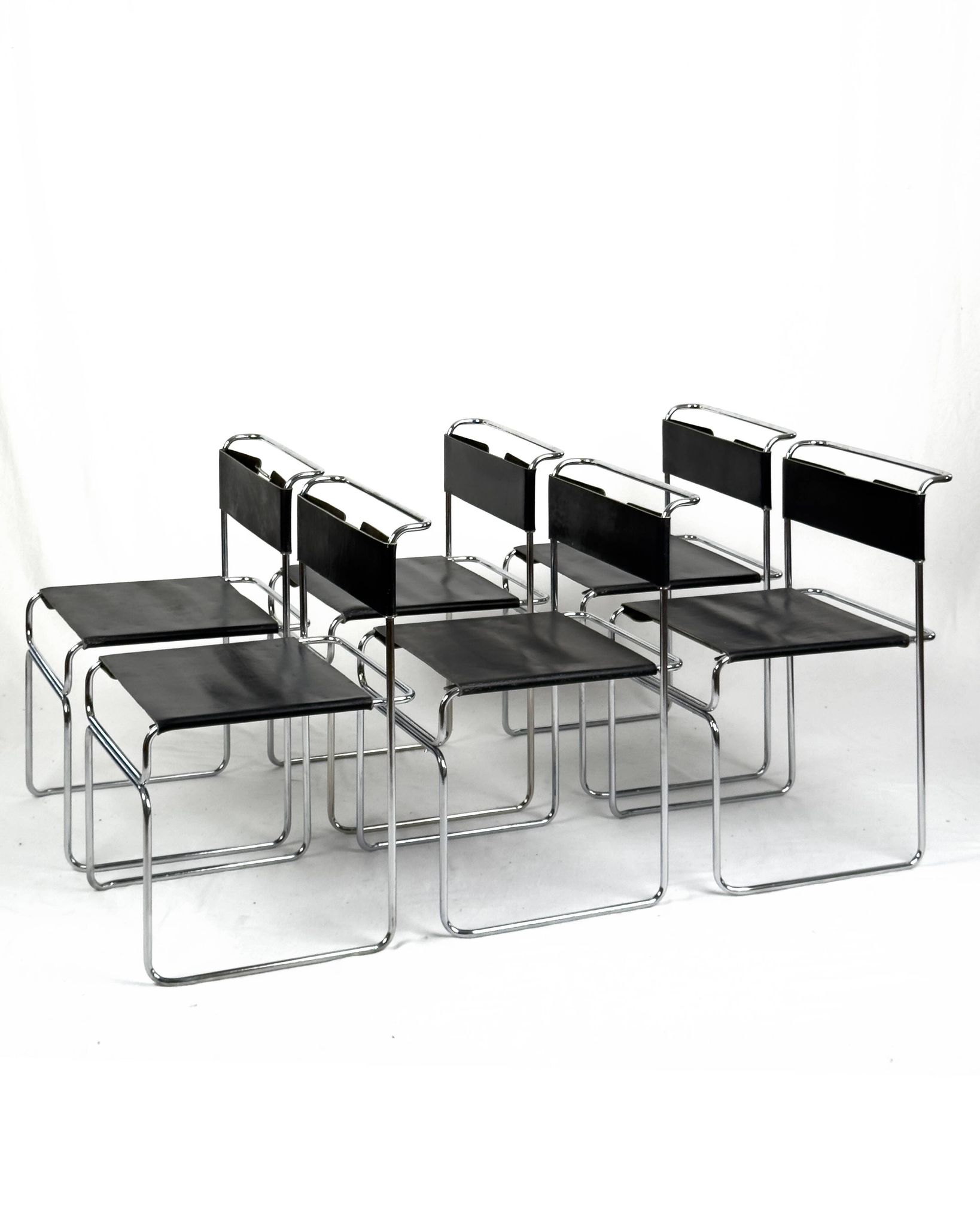 Set of 6 vintage Libellula chairs by Giovanni Carini for Planula