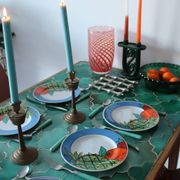 6 assiettes à dessert pop 90's porcelaine