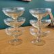 6 coupes à champagne en verre taillé vintage