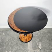 Side table in walnut and ebony wood in Art Deco style