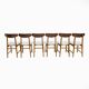 Set of Six Teak Wood and Bouclè Fabric Dining Chairs, Denmark, 1960s