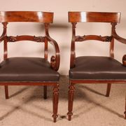 Paire de fauteuils en acajou d'époque William IV, circa 1830