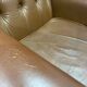 Pair of 1970s Chesterfield wingback chairs in brown leather