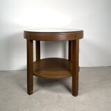 Amsterdam School side table with glass top
