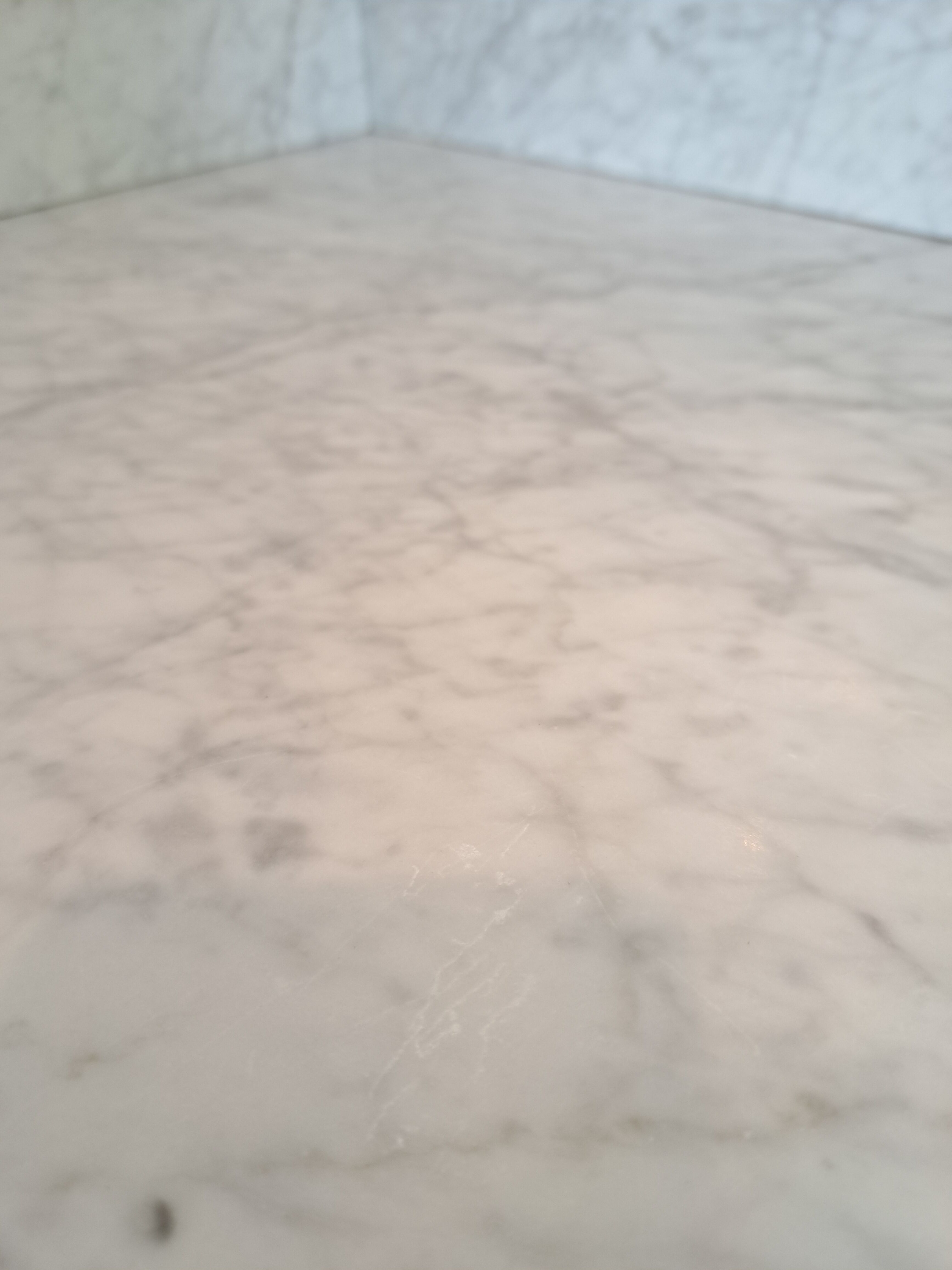 Bathroom cabinet with marble top in Henri II style